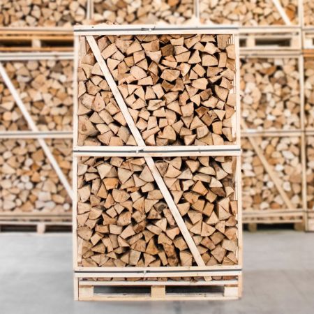 Brennholz Buche kammergetrocknet 33 cm – Palette 900 kg