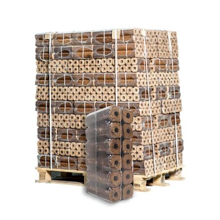Pini Kay Holzbriketts mit Loch – Palette 96 × 10 kg (960 kg)