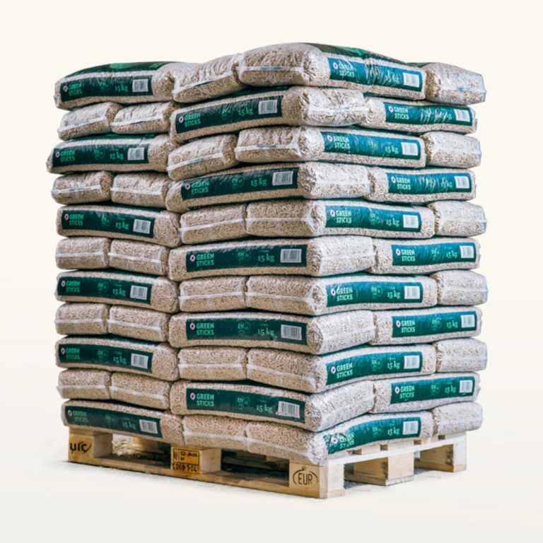 Holzpellets Greensticks Premium – Palette Sackware (990 kg)
