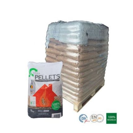Holzpellets ERDA FirePower DINplus & ENplus A1 – Palette 65 × 15 kg (975 kg)